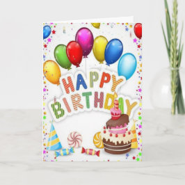 Farbenfrohe Geburtstagskarte Karte