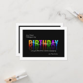 Farbenfrohe Geburtstagskarte Karte (Vorderseite/Rückseite Beispiel)