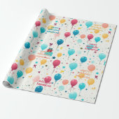 Farbenfrohe Geburtstagsmuster Geschenkpapier (Ungerollt)