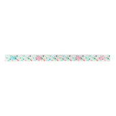 Farbenfrohe Geburtstagsmuster Satinband (Vorderseite)