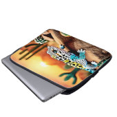 Farbenfrohe Gecko Rocks Design Laptopschutzhülle (Vorne Knopf)
