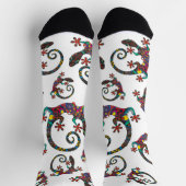 Farbenfrohe Gecko Socken (Oben)