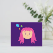 Farbenfrohe Gedanken Postkarte (Stehend Vorderseite)