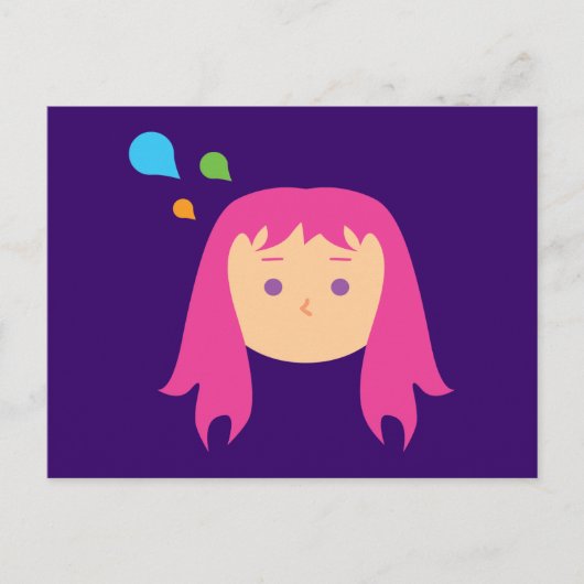 Farbenfrohe Gedanken Postkarte (Vorderseite)