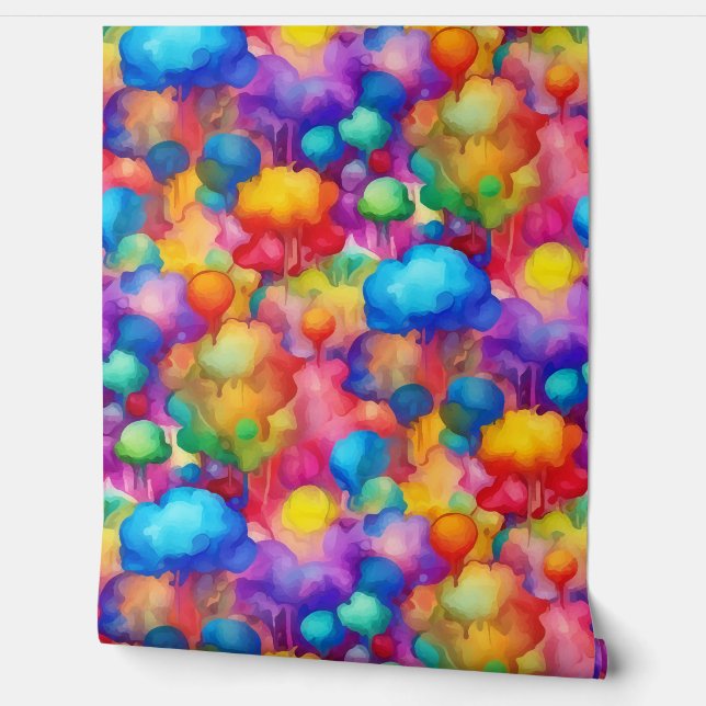 Farbenfrohe Gedanken Tapete (Abrollen)