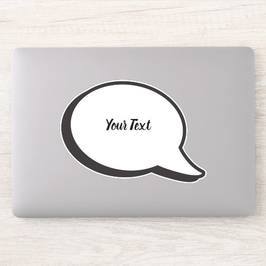 Farbenfrohe Gedankenblasen und Sprechblasen Aufkleber (Computer)