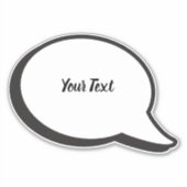 Farbenfrohe Gedankenblasen und Sprechblasen Aufkleber (Vorderseite)