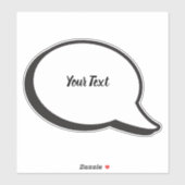 Farbenfrohe Gedankenblasen und Sprechblasen Aufkleber (Blatt)