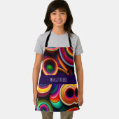 Farbenfrohe gedrehte Halbkreise Regenbogenmuster Schürze (Insitu)