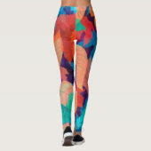 Farbenfrohe gefallene Blätter Leggings (Rückseite)