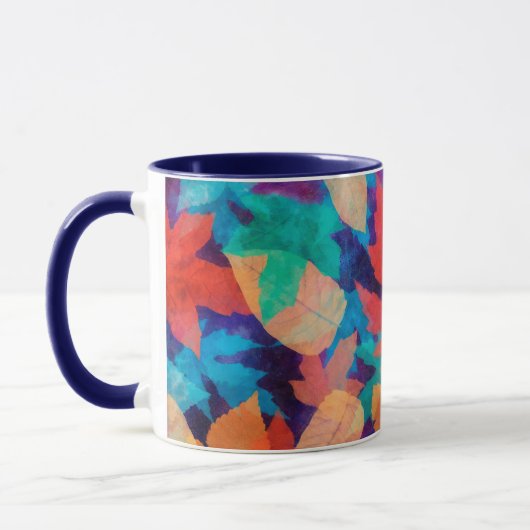 Farbenfrohe gefallene Blätter Tasse (Links)