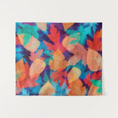 Farbenfrohe gefallene Blätter Wandteppich (Vorderseite (Horizontal))