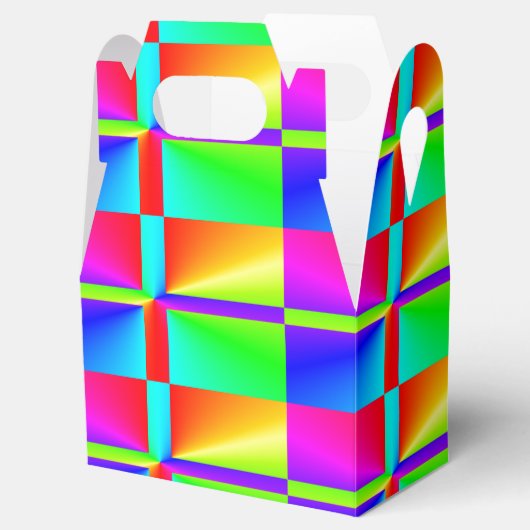 Farbenfrohe Gefälligkeitsbox Geschenkschachtel (Geöffnet)