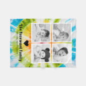 Farbenfrohe Gefärbte Krawatte Familienfotografie P Fleecedecke (Vorderseite (Horizontal))