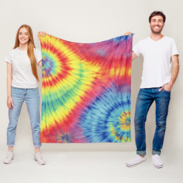 Farbenfrohe Gefärbte Krawatte Fleecedecke