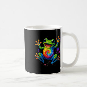 Farbenfrohe Gefärbte Krawatte Frog Retro Peace Nie Kaffeetasse