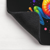 Farbenfrohe Gefärbte Krawatte Frog Retro Peace Nie Mousepad (Ecke)
