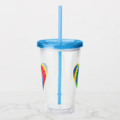 Farbenfrohe Gefärbte Krawatte Herz Acryltrinkbecher (Rechts)