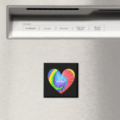 Farbenfrohe Gefärbte Krawatte Herz Magnet (In Situ (Geschirrspüler))