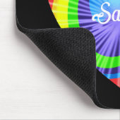 Farbenfrohe Gefärbte Krawatte Herz Mousepad (Ecke)