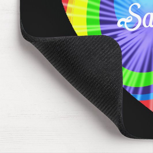 Farbenfrohe Gefärbte Krawatte Herz Mousepad (Ecke)