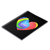 Farbenfrohe Gefärbte Krawatte Herz Notizblock (Linke Seite)