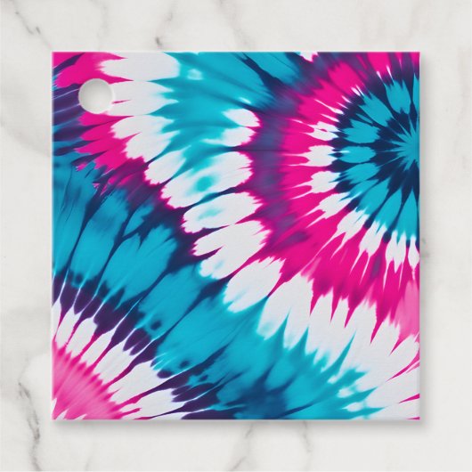 Farbenfrohe Gefärbte Krawatte Kunst - Geschenkarti Geschenkanhänger (Vorderseite)