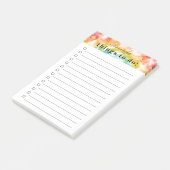 Farbenfrohe Gefärbte Krawatte Muster | Monogramm Post-it Klebezettel (angewinkelt)