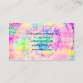 Farbenfrohe Gefärbte Krawatte Neon Summer Visitenkarte (Rückseite)