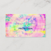 Farbenfrohe Gefärbte Krawatte Neon Summer Visitenkarte (Vorderseite)