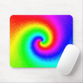 Farbenfrohe Gefärbte Krawatte Regenbogen Swirn Som Mousepad (Mit Mouse)