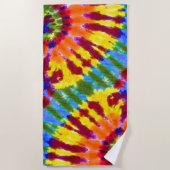 Farbenfrohe Gefärbte Krawatte Strandtuch (Vorderseite)