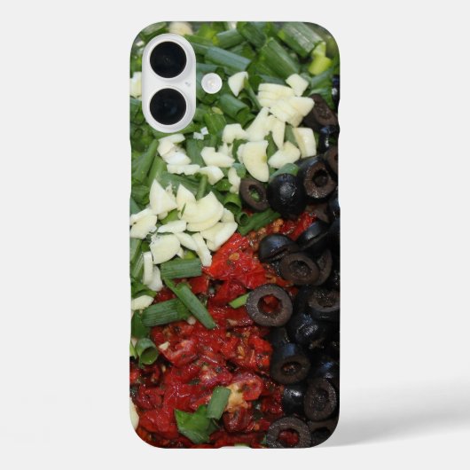 Farbenfrohe, gehackte Lebensmittel Case-Mate iPhone Hülle (Rückseite)