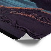 Farbenfrohe, geheimnisvolle Bilder digitaler Kunst Poster (Ecke)