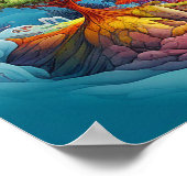 Farbenfrohe, geheimnisvolle Natur Fantasy Land Poster (Ecke)