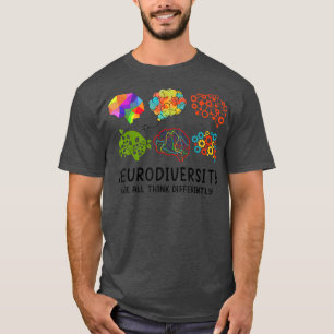 Farbenfrohe Gehirne Neurovielfalt, die wir alle fü T-Shirt
