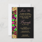 Farbenfrohe Geist Geburtstagsparty Einladung (Rückseite)