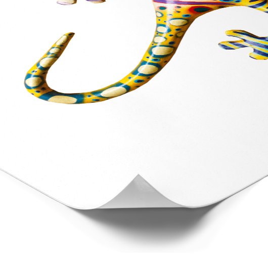 Farbenfrohe gekko-Eidechse Poster (Ecke)