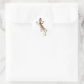 Farbenfrohe gekko-Eidechse Runder Aufkleber (Tasche)