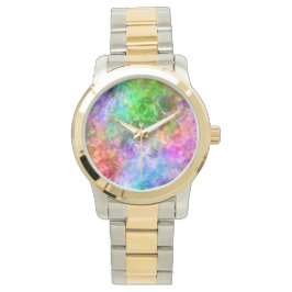 Farbenfrohe, gekräuselte Textur Armbanduhr