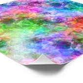 Farbenfrohe, gekräuselte Textur Fotodruck (Ecke)