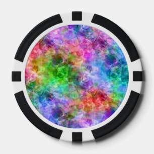 Farbenfrohe, gekräuselte Textur Pokerchips
