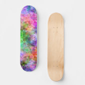 Farbenfrohe, gekräuselte Textur Skateboard (Vorderseite)