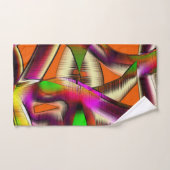 Farbenfrohe, gekrönte Ausschnitte mit rosa und ges Badhandtuch Set (Handtuch)