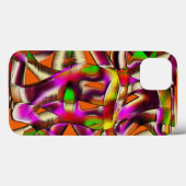 Farbenfrohe, gekrönte Ausschnitte mit rosa und ges Case-Mate iPhone Hülle (Rückseite (Horizontal))