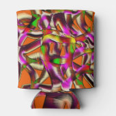 Farbenfrohe, gekrönte Ausschnitte mit rosa und ges Dosenkühler (Rückseite)