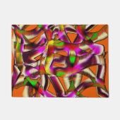 Farbenfrohe, gekrönte Ausschnitte mit rosa und ges Fußmatte (Vorderseite)