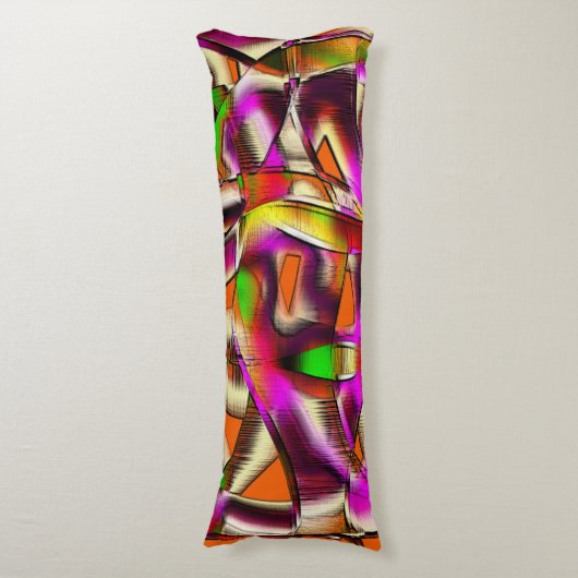 Farbenfrohe, gekrönte Ausschnitte mit rosa und ges Seitenschläferkissen (Vorderseite Vertikal)