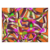 Farbenfrohe, gekrönte Ausschnitte mit rosa und ges Tischdecke (Vorderseite (Horizontal))