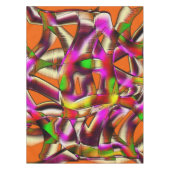 Farbenfrohe, gekrönte Ausschnitte mit rosa und ges Tischdecke (Vorderseite)